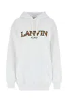 Lanvin Oversized Logo Hoodie Sweatshirt In White