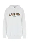 Lanvin Oversized Logo Hoodie Sweatshirt In White