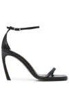 Lanvin Swing 95 Leather Sandal In Black