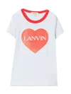 Lanvin T-shirt Con Cuore In Blue
