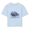 Lanvin Boy's Curb Sneakers Graphic T-shirt In Blue