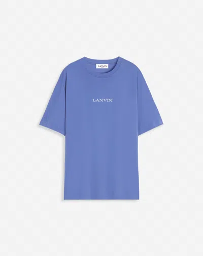 Lanvin T-shirt Droit Brodé  Pour Homme In Blue