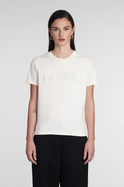 Lanvin T-shirt In Beige Cotton