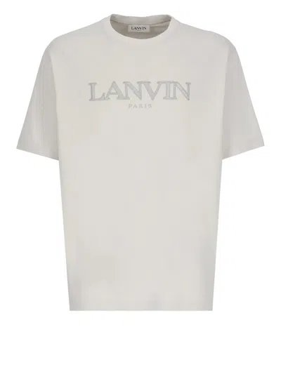 Lanvin T-shirt In Grey Cotton In White