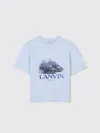 Lanvin Boy's Curb Sneakers Graphic T-shirt In Blue