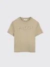 Lanvin Boy's Logo-embroidered T-shirt In Brown