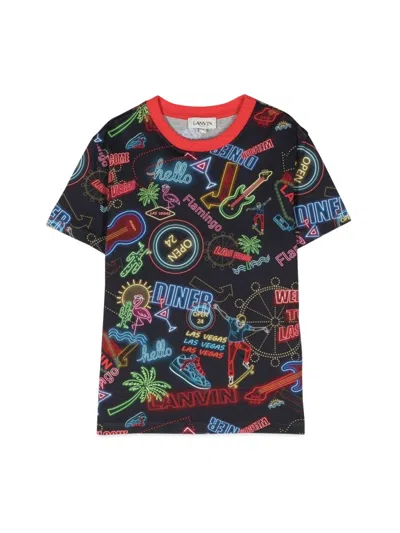 Lanvin T-shirt Mc Las Vegas In Black