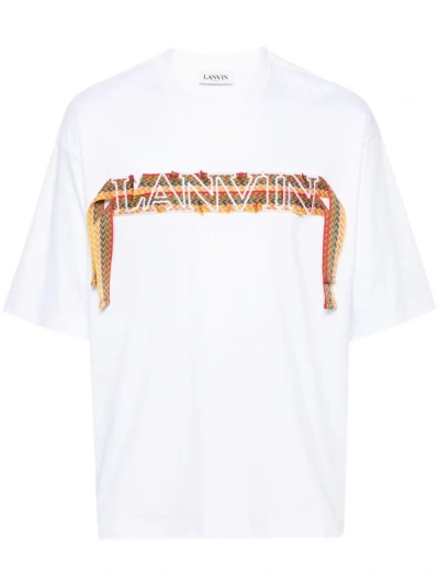 Lanvin T-shirt Oversize Ricamata  Curb In White