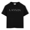 Lanvin Black T-shirt For Boy With Logo In Black