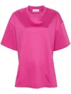 Lanvin Embroidered T-shirt In Pink & Purple