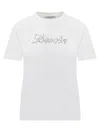 Lanvin Embroidered Script Logo White Cotton T-shirt