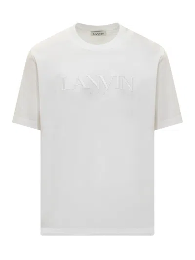 Lanvin T-shirt With Logo In Optic White
