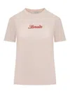 Lanvin Salmon Cotton T-shirt In Pink