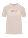 Lanvin Salmon Cotton T-shirt In Powder Pink