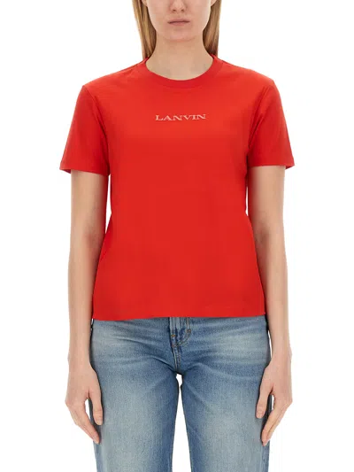 Lanvin T-shirt With Logo In Red