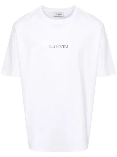 Lanvin T-shirt With Logo In Blanco