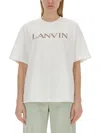 Lanvin White Oversized Embroidered Curb T-shirt In White