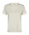 Lanvin T-shirt With Round Neck And Short Sleeves In White