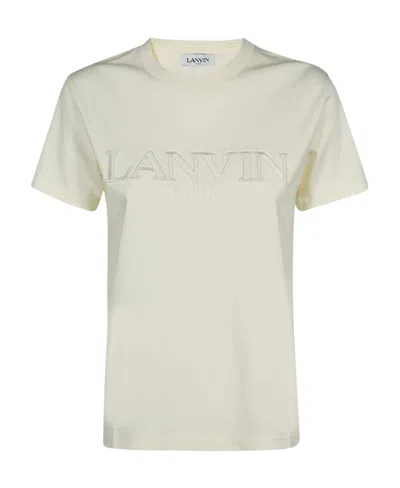 Lanvin T-shirt With Round Neck And Short Sleeves In White