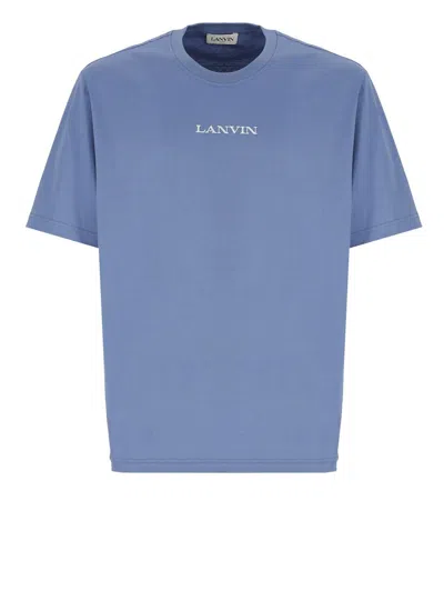 Lanvin Logo刺绣棉t恤 In Multicolour