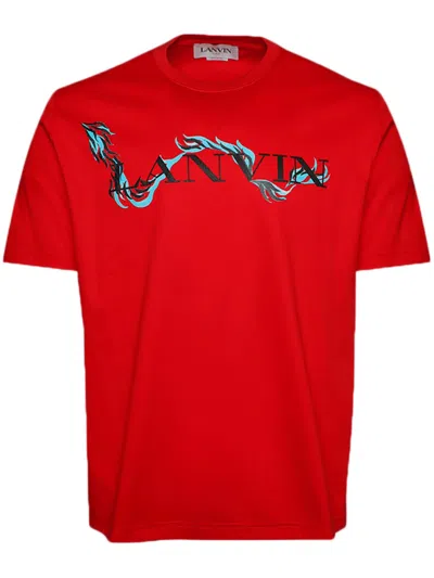 LANVIN LANVIN T-SHIRTS AND POLOS RED