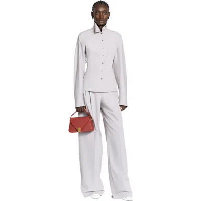 Lanvin Tailored Cotton Shirt In Gray