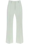 LANVIN TAILORED KICK FLARE WOOL TROUSERS IN GREEN FOR WOMEN