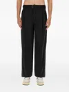 Lanvin Men Wide Leg Pants In Black