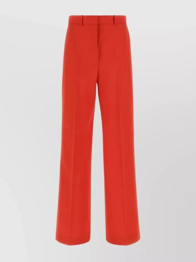 Lanvin Wide Leg Tailored Pant In Red