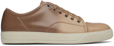 Lanvin Tan Dbb1 Gradation Leather Sneakers In Brown