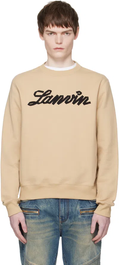 Lanvin Tan ' Ribbon' Sweatshirt In Neutral