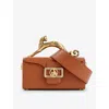 Lanvin Tan Pencil Cat Nano Leather Top-handle Bag In Tan