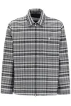 Lanvin Tartan Overshirt Jacket In Shark Grey (grey)