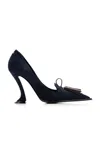 Lanvin Tassel-detail Suede Pumps In Navy