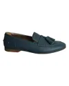 Lanvin Tassel Loafers In Blue Leather In Blue