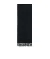 Lanvin Striped Fringed Scarf In Black