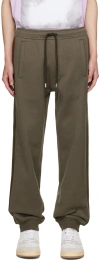 Lanvin Taupe Side Curb Sweatpants In Brown