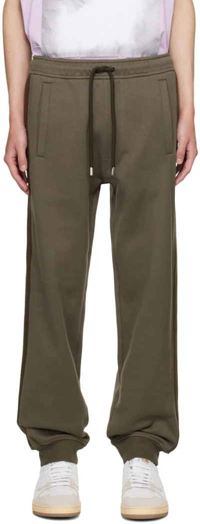 Lanvin Taupe Side Curb Sweatpants In 675 Shadow
