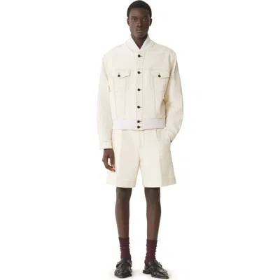 Lanvin Chest-pockets Ribbed Jacket In Neutral
