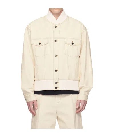 Lanvin Teddy Long-sleeved Casual Jacket In White