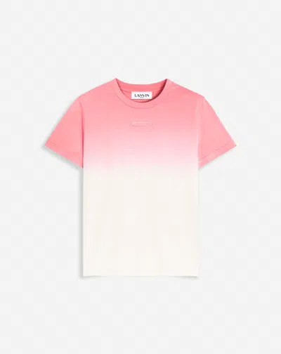 Lanvin Tee Shirt Jogging Effet Degradé Pour Femme In Pink