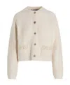 Lanvin Textured-finish Button-fastening Cardigan In Nude