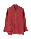 Lanvin Textured Red Shirt In Pink