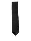 Lanvin Textured Silk Tie In Black