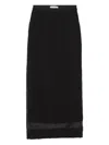 Lanvin Textured Skirt In Black