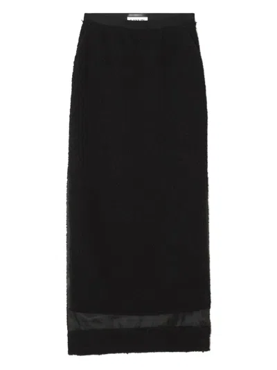 Lanvin Textured Skirt In Black