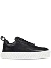Lanvin Textured-sole Low-top Sneakers In Black