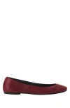 Lanvin The Ballerina Flat In Leather In Burgundy