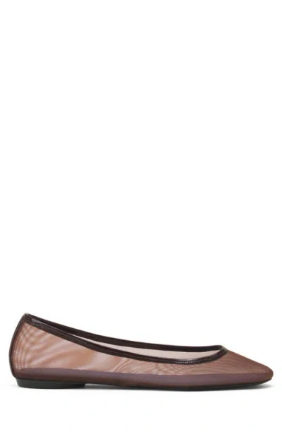 Lanvin The Ballerina Flat In Mesh In Pink