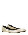 Lanvin The Ballerina Flat In Metallic Leather In Gold